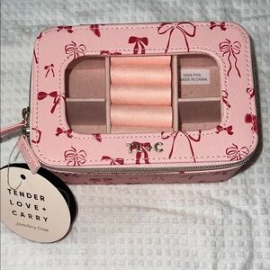 Tender Love & Carry Pink Bow Jewelry Case